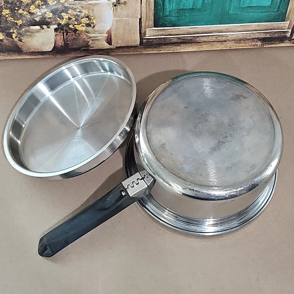 Amway Queen Cookware 3 Qt Sauce Pan Stainless Multi-Ply 18/8 Pot W/ Lid USA Made